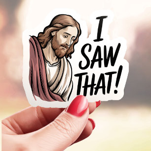 Ich sah Jesus Vinyl Aufkleber