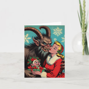 Ich sah Mama Krampus küssen Karte