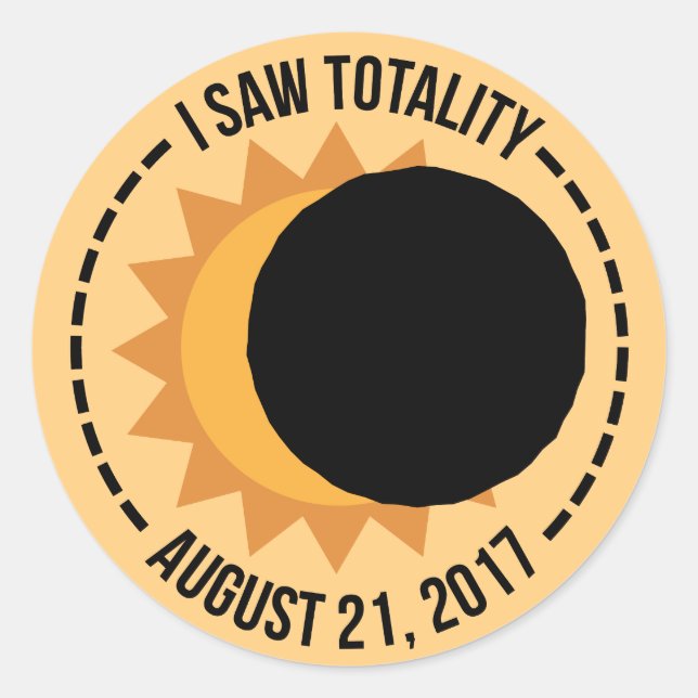 Ich sah Totality Solar Eclipse 2017 Stickers (Vorderseite)