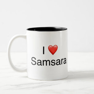Ich ❤️ Samsara — Zweifarbige Tasse