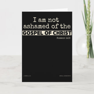 Ich schäme mich nicht des Evangeliums von Christus Karte