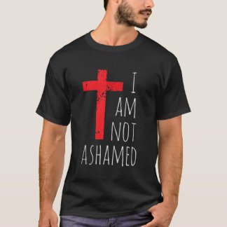 Ich schäme mich nicht für Big Red Cross Gospel Chr T-Shirt