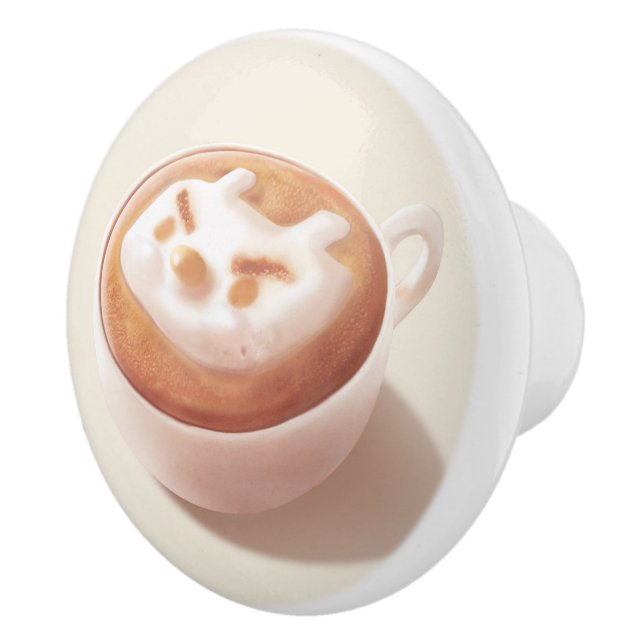 Ich schäme mich vor Gefühlen - Kaffeekunst Keramikknauf (Rechts)