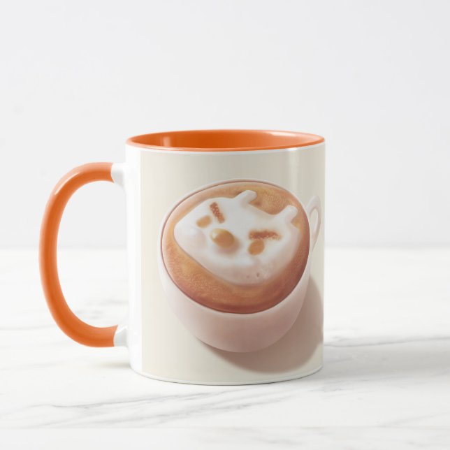 Ich schäme mich vor Gefühlen - Kaffeekunst Tasse (Links)