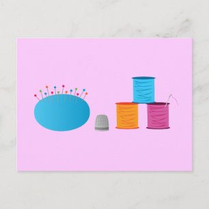 Ich scharf nähen postkarte