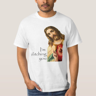 Ich schaue dir den lustigen Jesus zu T-Shirt