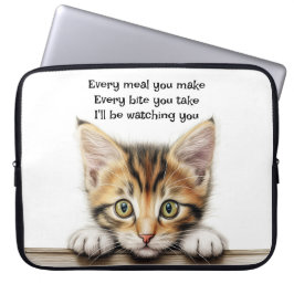 Ich schaue dir die lustige Cat Electronics Bag an Laptopschutzhülle