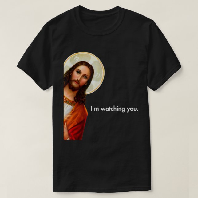 Ich schaue dir zu, wie du den Sonnenuntergang Jesu T-Shirt (Design vorne)