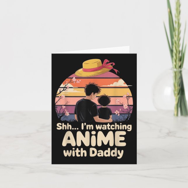 Ich schaue mir die Anime mit Daddy First Vaters D  Karte (Vorderseite)