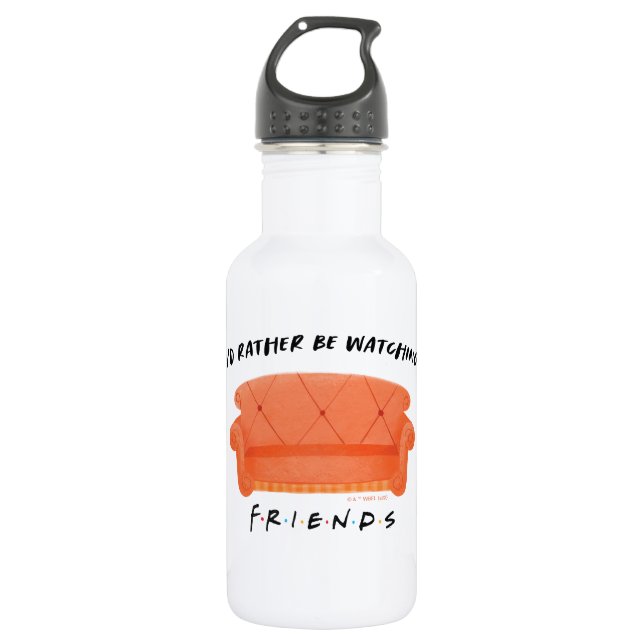 Ich schaue mir eher FRIENDS™ an Edelstahlflasche (Vorderseite)