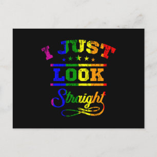 Ich schaue mir nur die LGBT Prix Monat LGBTQ an Postkarte