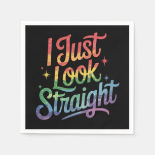 Ich schaue nur gerade Gay Rainbow LGBTQ Prix Ally Serviette