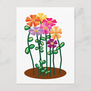 Ich schicke dir Blumen Postkarte