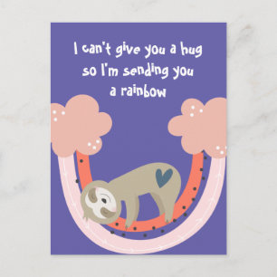 Ich schicke dir ein Regenbogenlächeln Postkarte