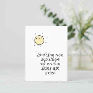 Ich schicke dir Sonnenschein! Werde gesund Postkarte