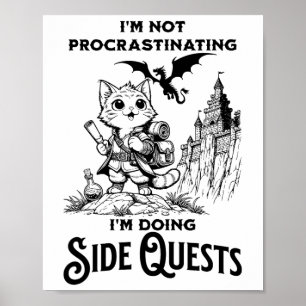 Ich schiebe nicht auf, ich mache Nebenquests-RPG  Poster