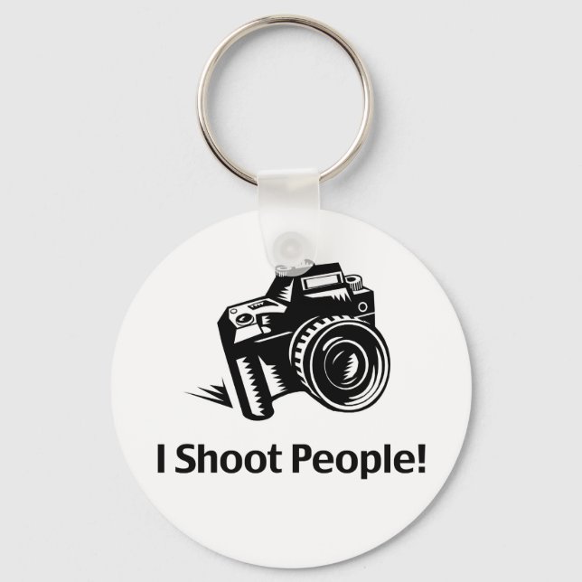 Ich schieß Menschen Fotograf Schlüsselanhänger (Vorderseite)