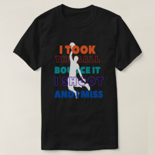 Ich schieße den Basketball und vermisse lustige Gr T-Shirt