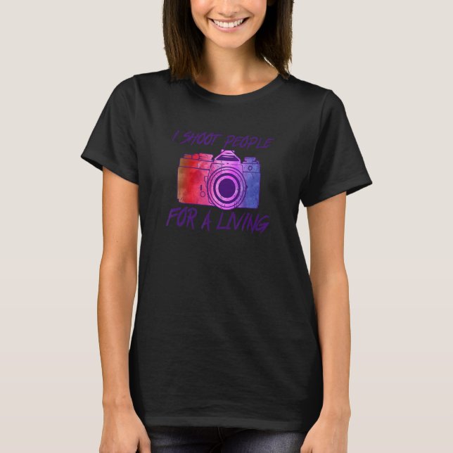 Ich schieße Menschen Fotografie für ein lebendiges T-Shirt (Vorderseite)