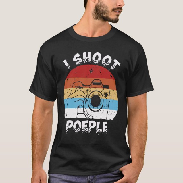 Ich schieße Menschen-Kamera T-Shirt (Vorderseite)