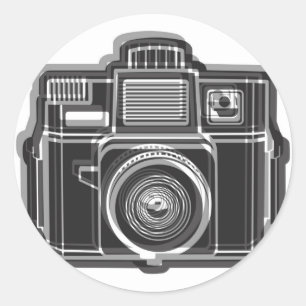 Ich schieße noch Film-Logo-Schwarzes Runder Aufkleber