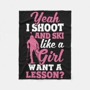 Ich schieße und Ski wie ein Skitoss der Girl Fleecedecke