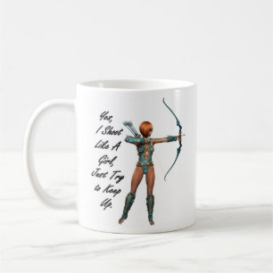 Ich schieße wie ein Mädchen Kaffeetasse