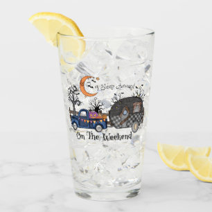 Ich schlafe am Wochenende - sonniges Halloween Glas