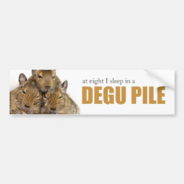 Ich schlafe in einem Degu Stapel-Autoaufkleber Autoaufkleber