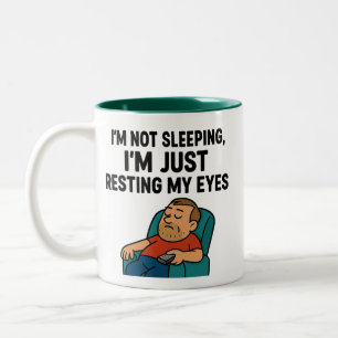 Ich schlafe nicht, nur die Augen ruhen Zweifarbige Tasse