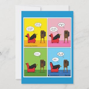 Ich schlafe nie Comic Dankeskarte