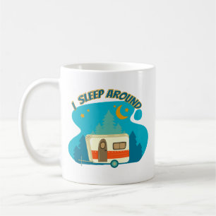 Ich schlafe um Camper Van Camping Explorer Natur Kaffeetasse