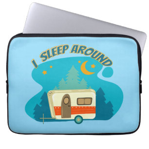Ich schlafe um Camper Van Camping Explorer Natur Laptopschutzhülle
