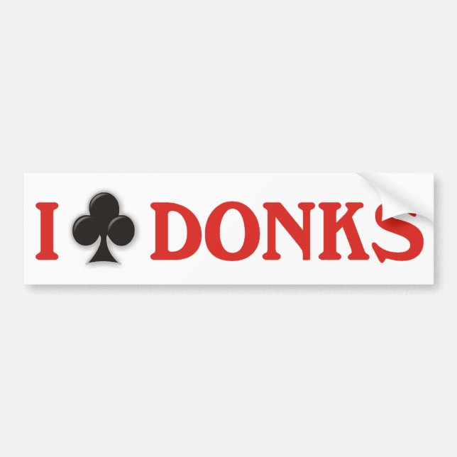 Ich schlage Donks mit einer Keule Autoaufkleber (Vorne)
