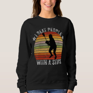 Ich schlage Menschen mit einem schwarzen Mann, Fra Sweatshirt