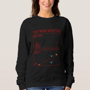 Ich schlage Menschen mit einem Stick Pool lustige Sweatshirt