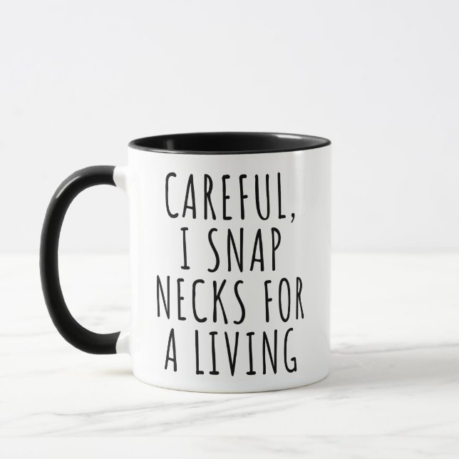 Ich schlage Necks für einen lebendigen, lustigen C Tasse (Links)