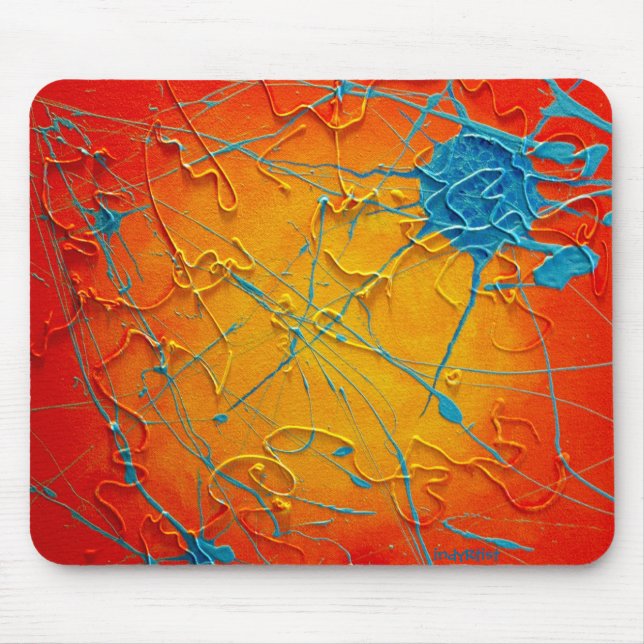 Ich schleuderte Blau Mousepad (Vorne)