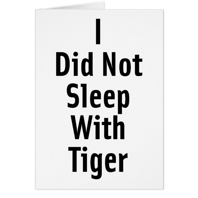 Ich schlief nicht mit Tiger (Vorne)
