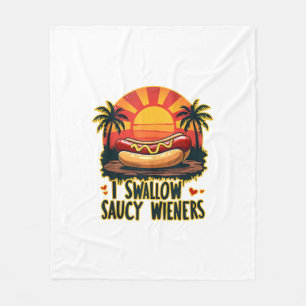 Ich schlucken Saucy Dackeln Funny Adult Joke Hot D Fleecedecke