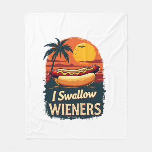 Ich schlucken Saucy Dackeln Funny Adult Joke Hot D Fleecedecke