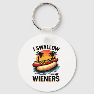 Ich schlucken Saucy Dackeln Funny Adult Joke Hot D Schlüsselanhänger