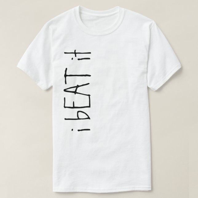 ich schlug es T-Shirt (Design vorne)