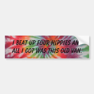 Ich schlug oben vier Hippies Autoaufkleber
