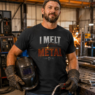 Ich Schmelze Metall Schweißer-Shirt Lustiges Schwe T-Shirt