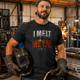 Ich Schmelze Metall Schweißer-Shirt Lustiges Schwe T-Shirt