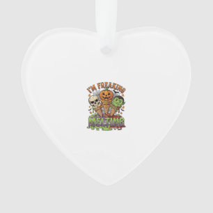 Ich schmelze verrücktes Halloween-Eiscreme-Schädel Ornament
