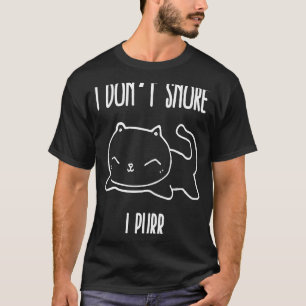 Ich schnarche nicht, dass ich Purre lese und Katze T-Shirt