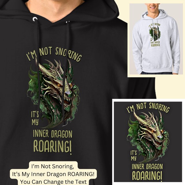 Ich schnarche nicht, es ist mein innerer Drache Ro Hoodie (Von Creator hochgeladen)