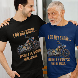 "Ich schnarche nicht." Funny MotorcyclJoke, Vater T-Shirt